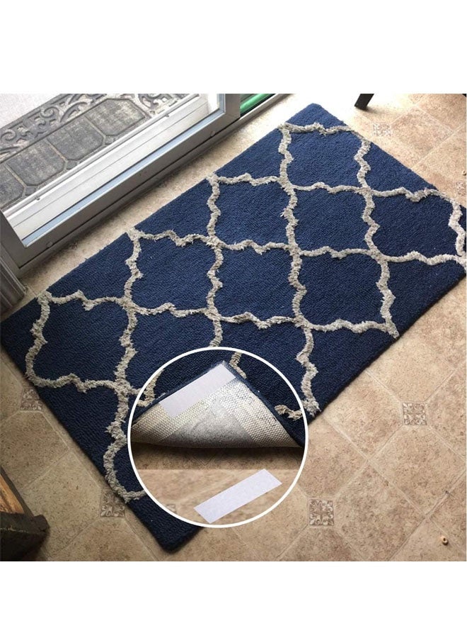 20 قطعة من شرائط الفيلكرو اللاصقة مقاس 1 × 4 بوصة، شريط 20 Pieces Hook and Loop Strips with Adhesive 1x4 inch Strips with Adhesive Strong Sticky Back Adhesive Fasten Mounting Tape Instead of Holes and Screws for Home or Office Use(White) لاصق قوي من الخلف، شريط تثبيت لاصق بدلاً من الثقوب والبراغي للاستخدام المنزلي أو المكتبي (أبيض) - Image 3